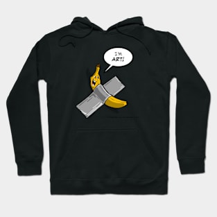 Banana Art - Cartoon duct tape Cattelan artwork t-shirt Hoodie